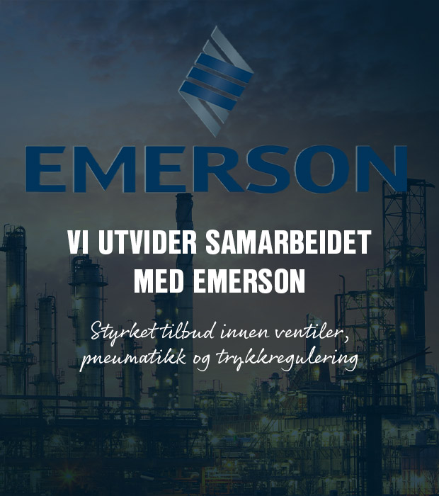 Vi utvider samarbeidet med Emerson