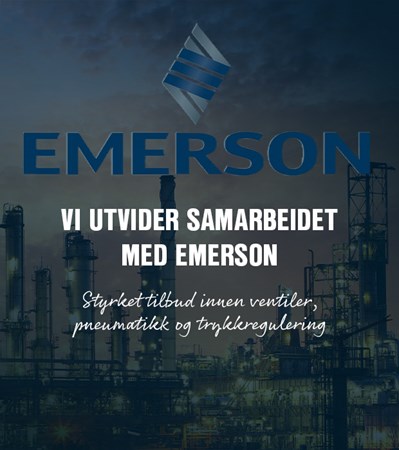 Vi utvider samarbeidet med Emerson