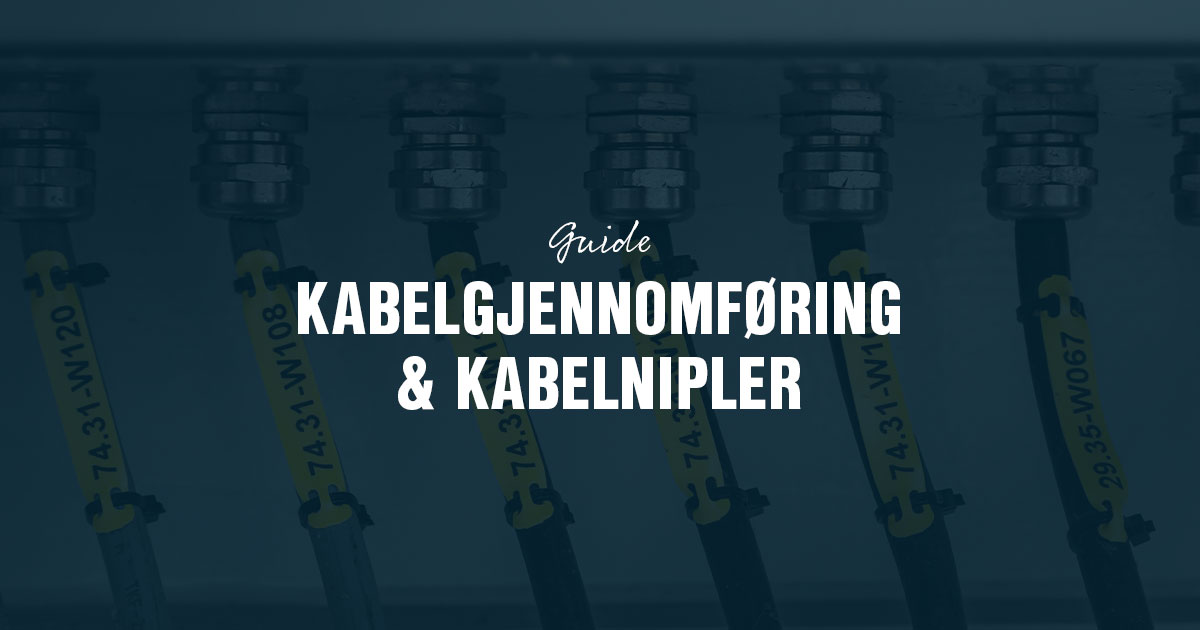 Kabelgjennomføring eller kabelnippel – slik velger du riktig løsning