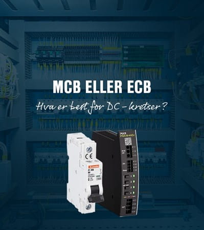 MCB eller ECB for DC-kretser?