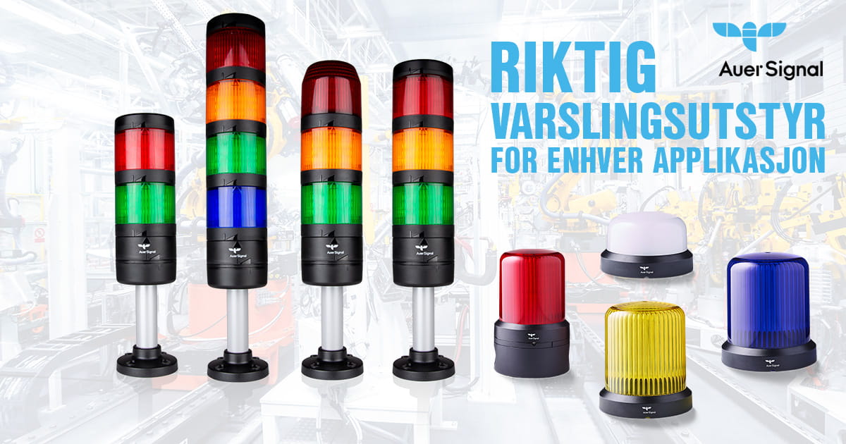 Auer varslingsutstyr for enhver applikasjon