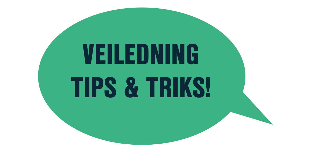 Veiledning pratbubbla