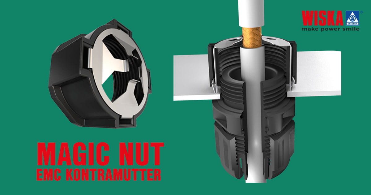 Magik nut - kontramutter med EMC skjerming