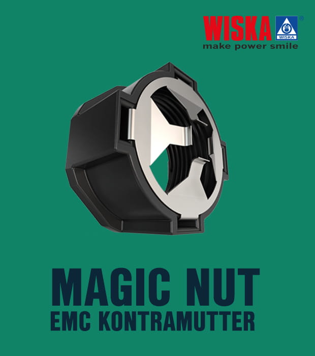 Magik nut - kontramutter med EMC skjerming