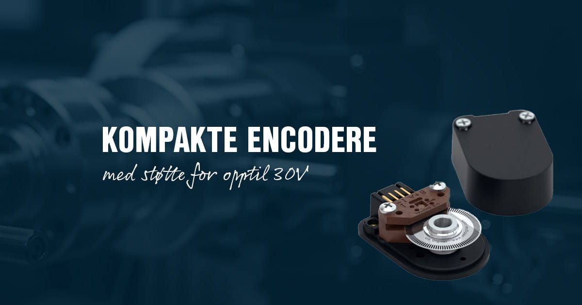 Kompakte encodere med støtte for opptil 30V