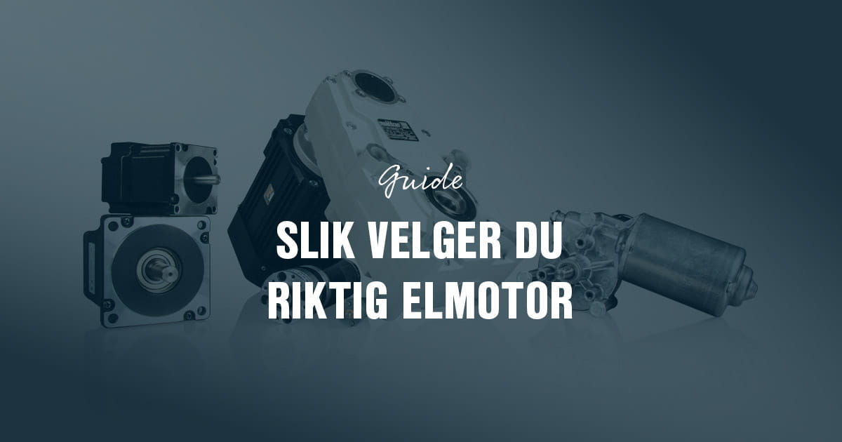 Hvordan velge riktig elmotor?