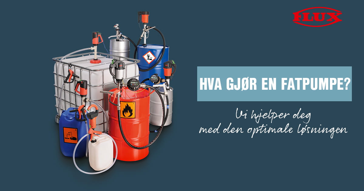 Vi hjelper deg med den optimala løsningen for enhver applikasjon med fatpumper