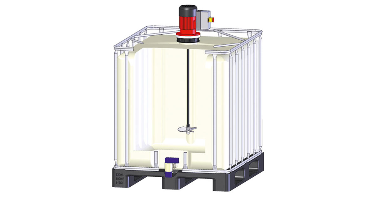 Mixer for IBC container