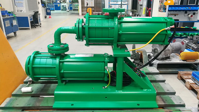 Hermetic Multi Stage pumpe in action