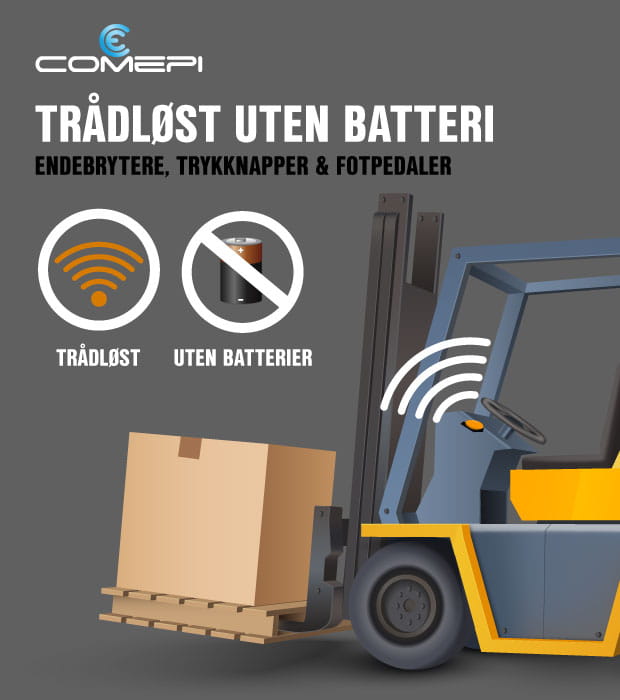 Comepi trådløst system uten batterier