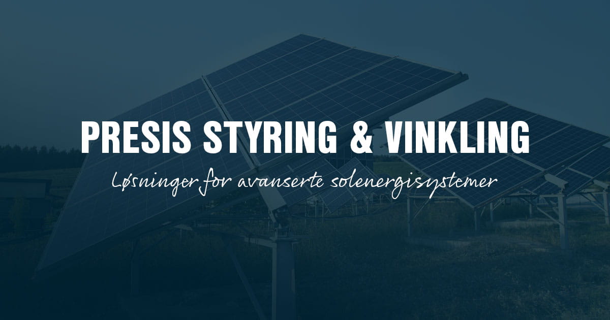 styring og vinkling av solceller