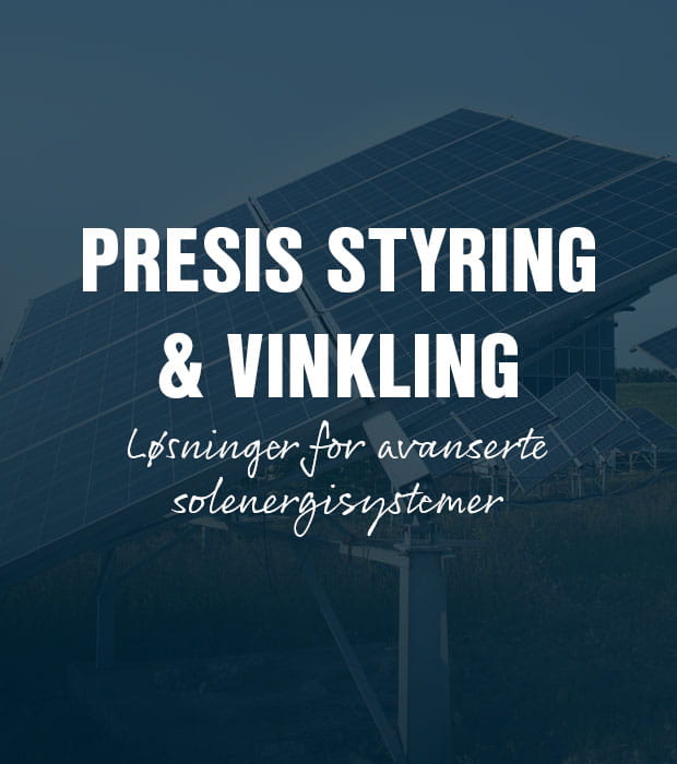 Presis styring og vinkling av solceller