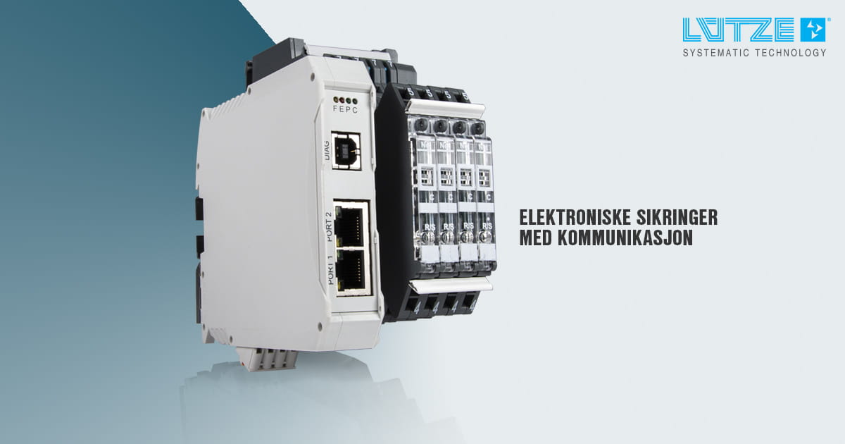 Elektronisk sikring med kommunikasjon
