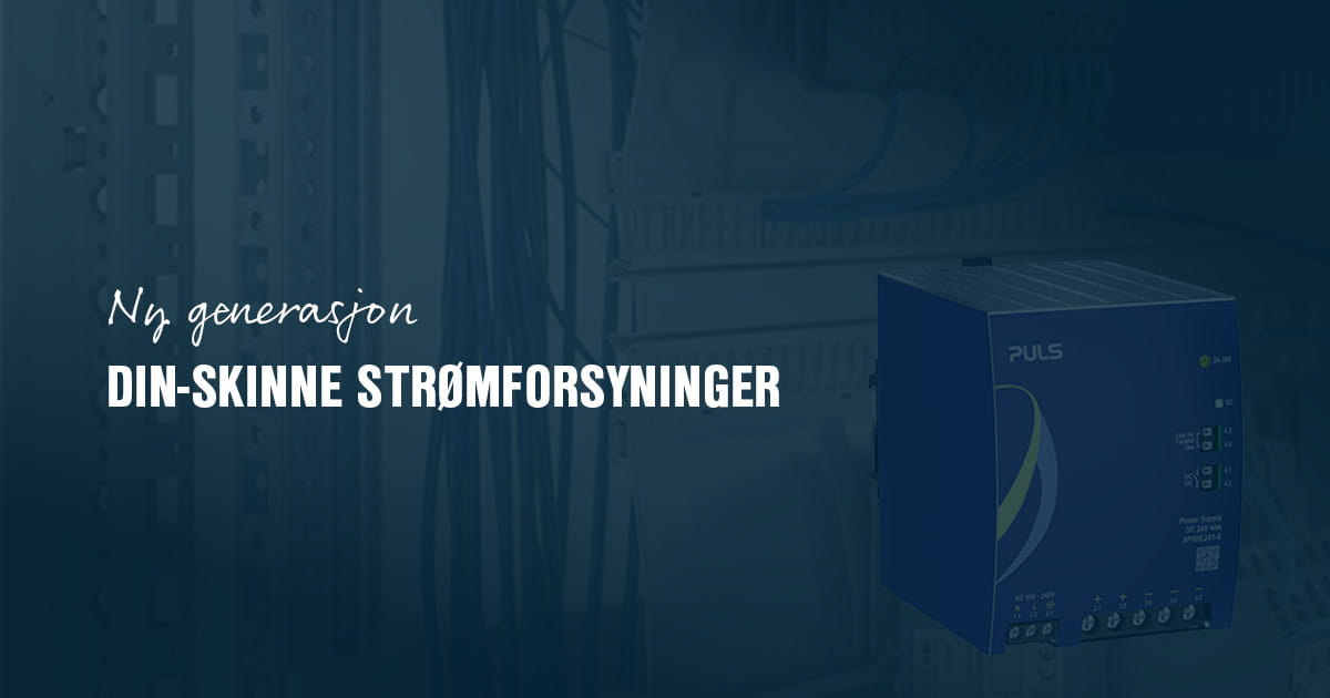 Ny generasjon DIN-skinne strømforsyninger fra Puls