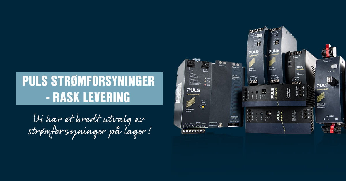 Puls strømforsyninger på lager
