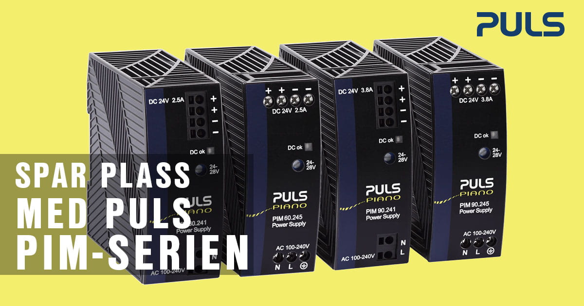 Strømforsyning som sparer plass