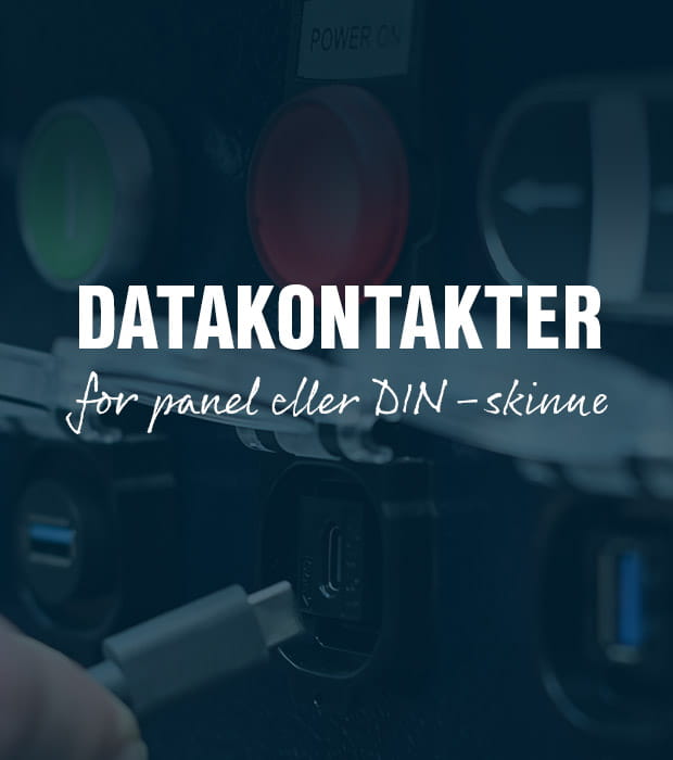 Datakontakter for panel eller DIN-skinne