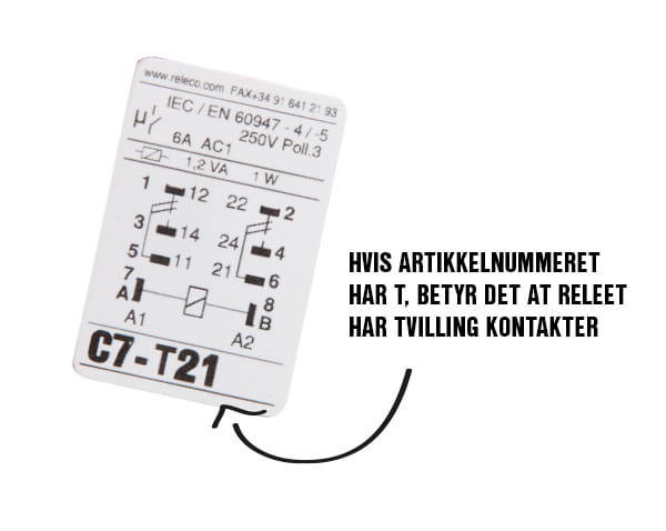 Releco artikkelnummer