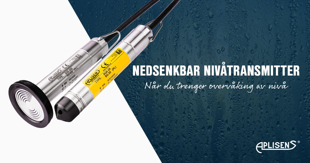 Nedsenkbar nivåtransmitter fra Aplisens