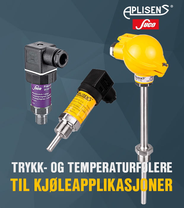 Trykk- og temperaturfølere til kjøleindustrien fra Aplisens og Suco