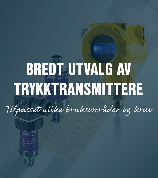 Godt utvalg av trykktransmittere