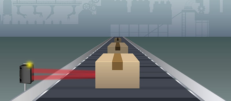 Fotocellen måler vinkelen