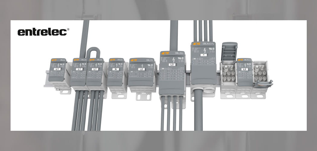 Entrelec Plassbesparende distribusjonsblokker