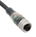 Kabel M12 rett hunn 2m PUR/PVC 4-pol LED