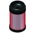 Koaliserende filter, 0,01µm, med 3µm forfilter, Rød farge