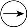 Frontplate HVIT symbol "pil høyre" for ubelyst knapp