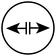 Frontplate HVIT symbol "frigjøre" ISO64A for ubelyst knapp