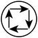 Frontplate HVIT symbol "automatisk syklus" ISO67 for ubelyst knapp