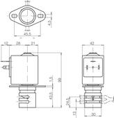 3/2 hose clamp valve-dimension drawing