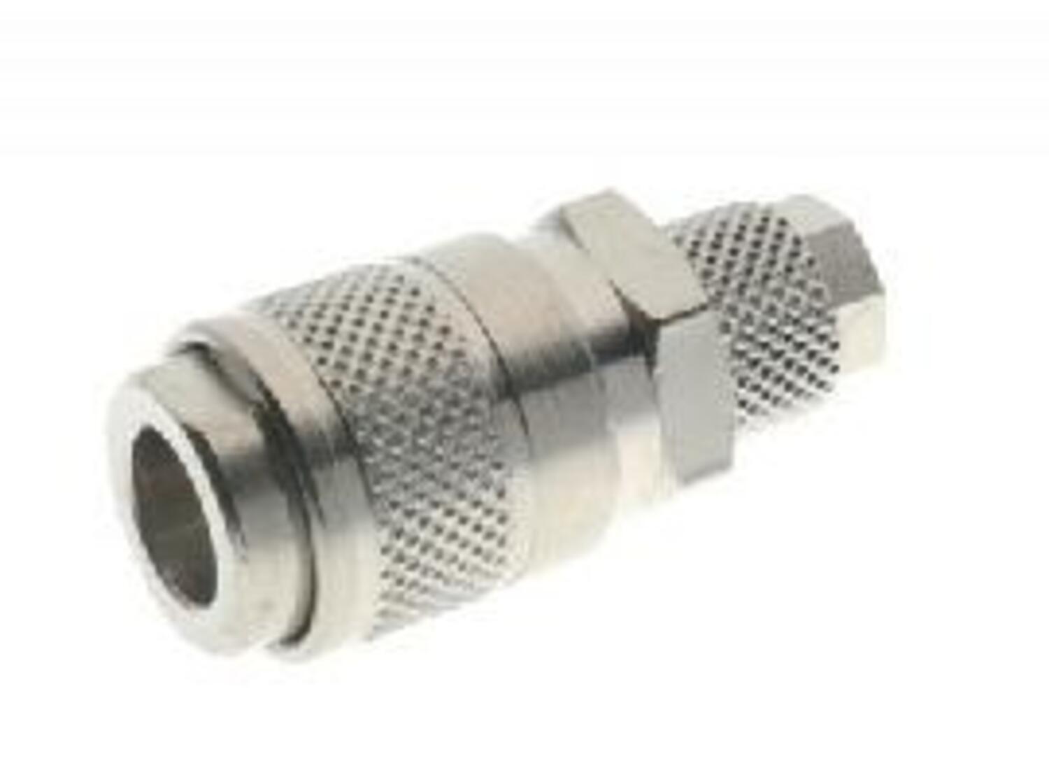 Bayonet coupling Mignon, female with clack valve, high-speed connection