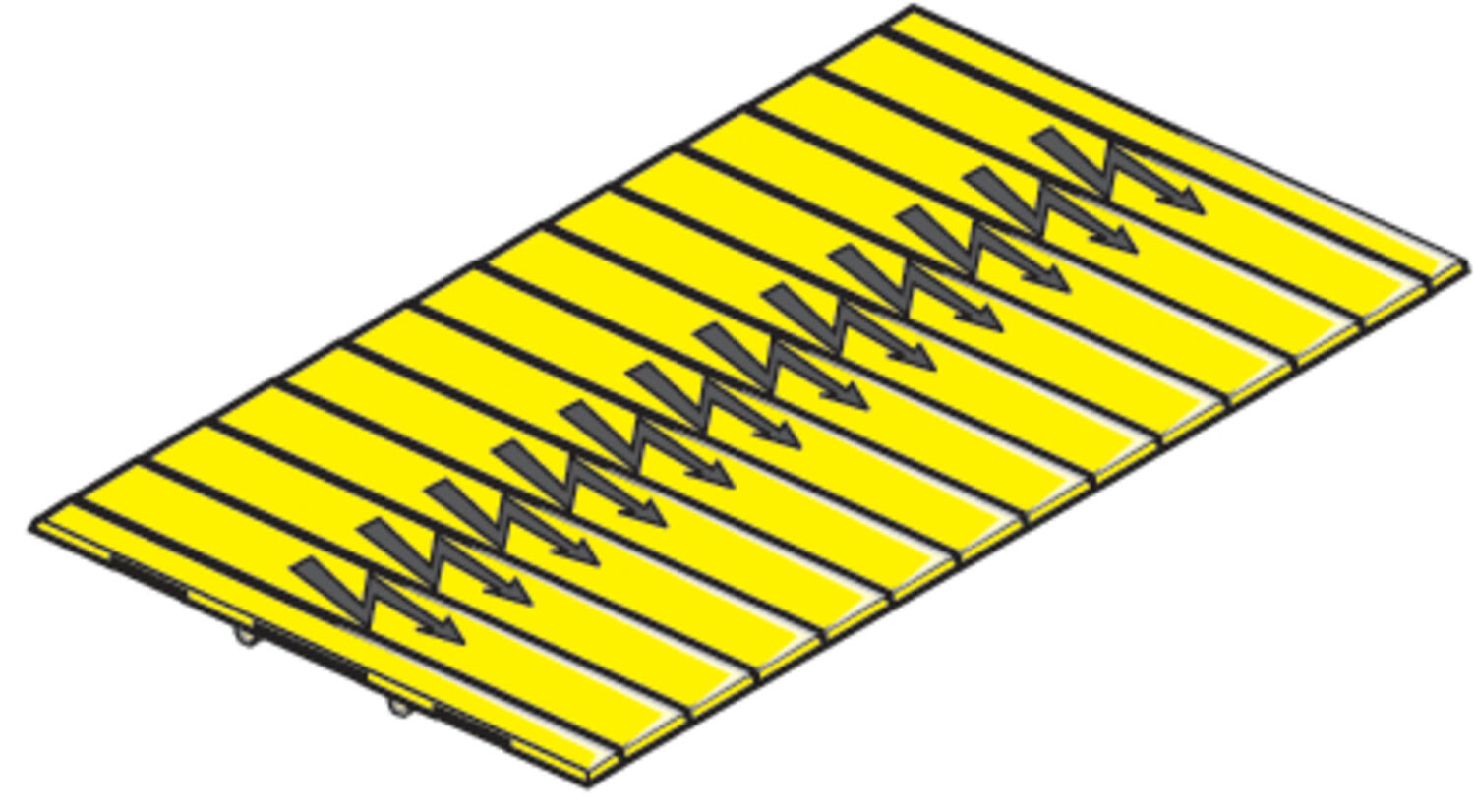 Caution sign to warn against high tension. Covers 1 block