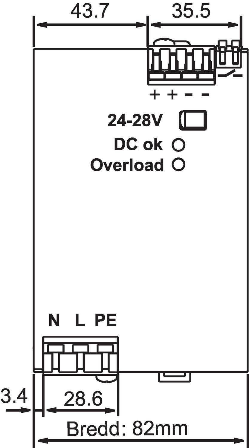 Dimension of front on QS20-241