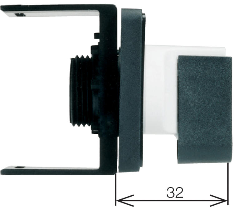 Dimensions of front for PR12 with single mount