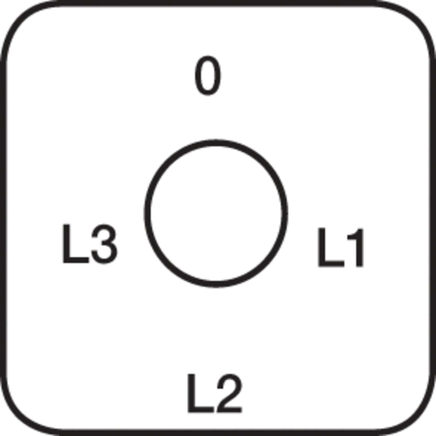 Drawing of sign for ammeter change-over switch PR12