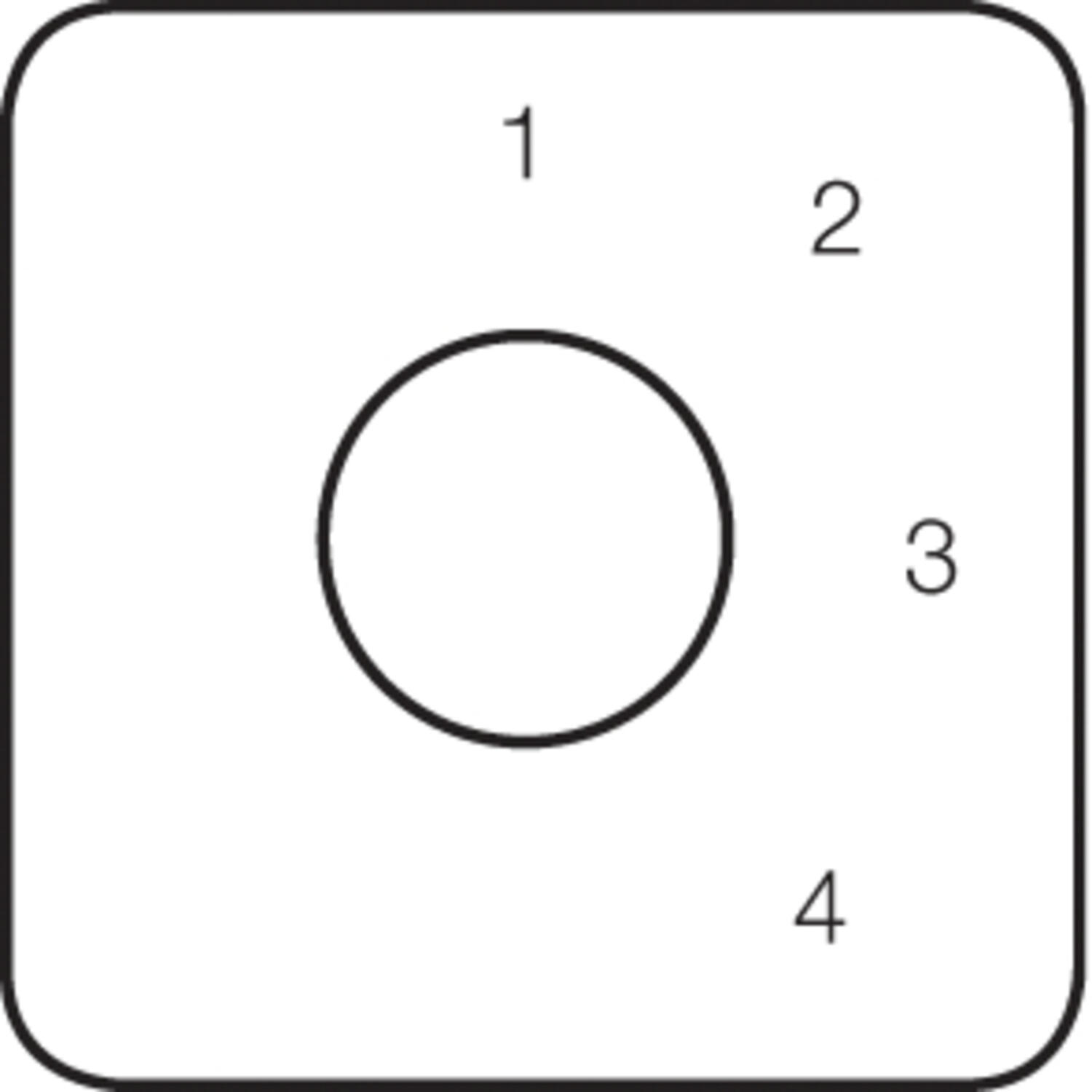 Drawing of sign for change-over switch PR12