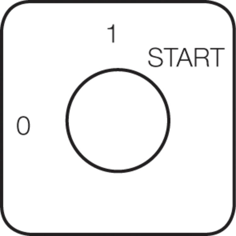 Drawing of sign for non-locking Start-1 PR12