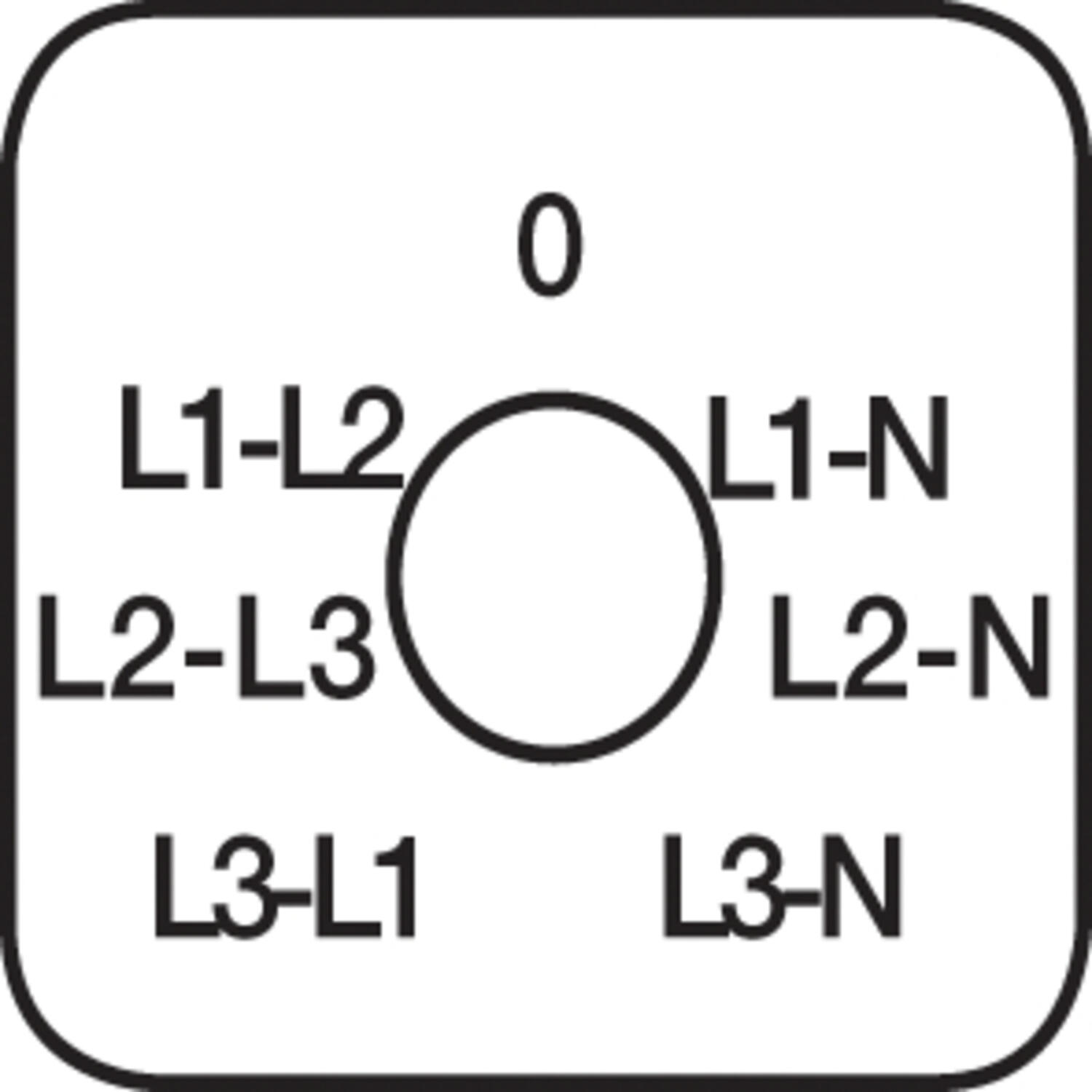 Drawing of sign for voltmeter change-over switch PR12