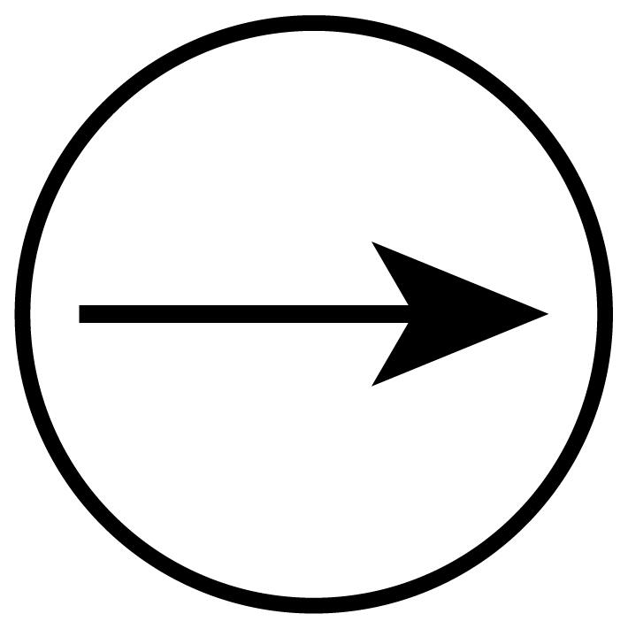 Hvit front til trykknapp pil