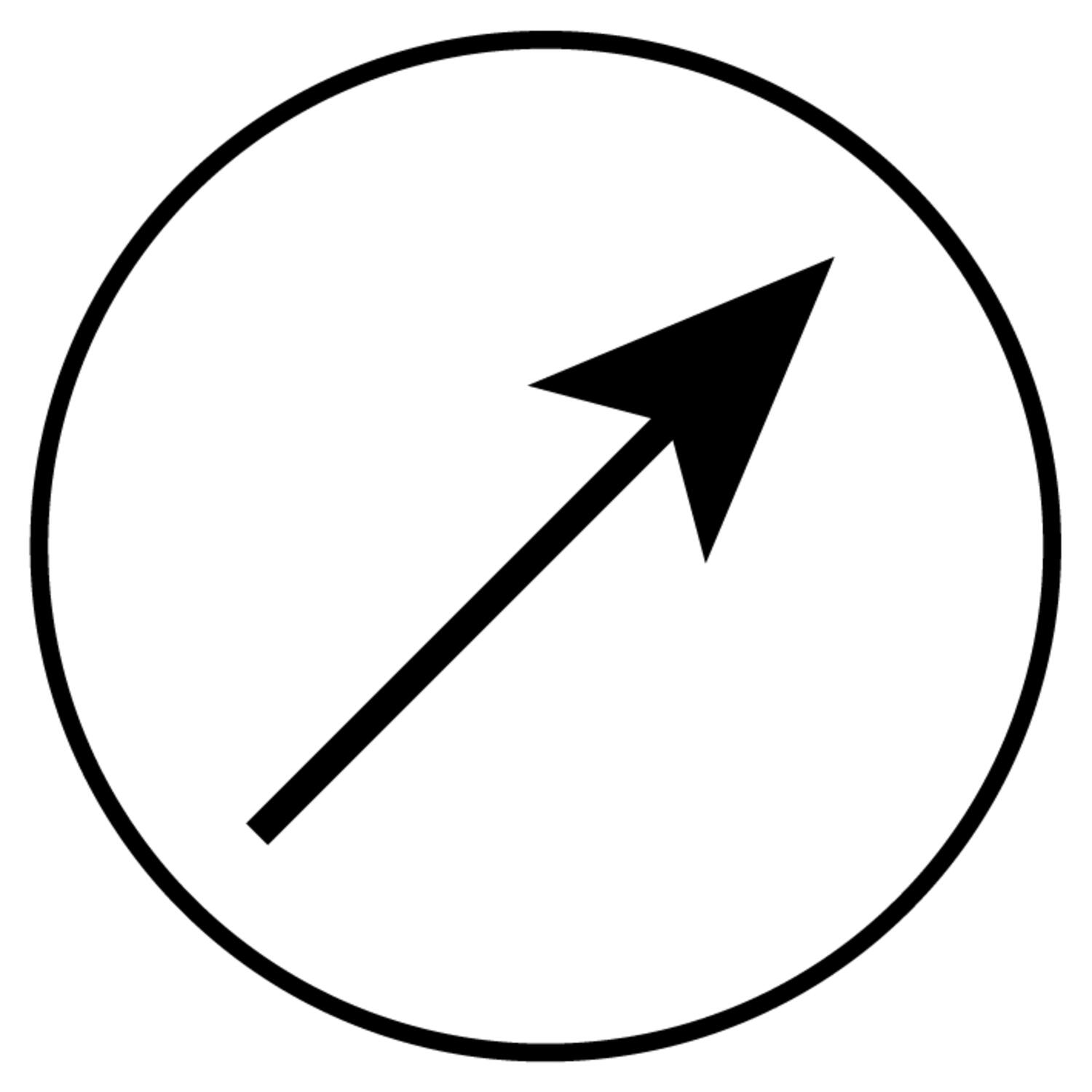 Hvit front til trykknapp pil