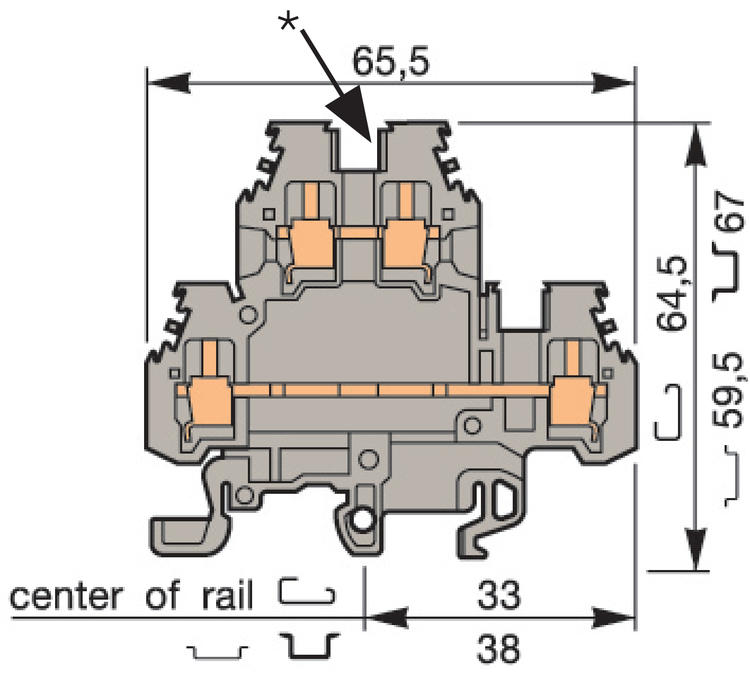 Illustration on double deck block screw-screw