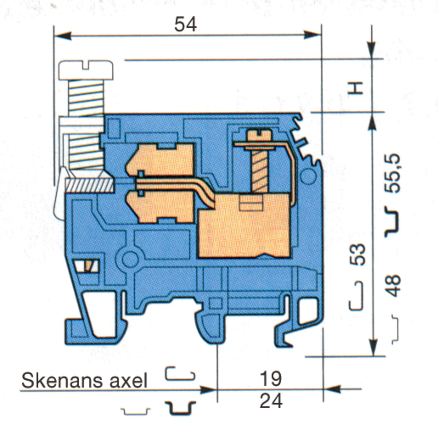 Illustration on heavy duty switch terminal blocks for neutral wire
