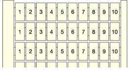 Markers for row blocks