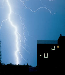 Photo on stroke of lightning