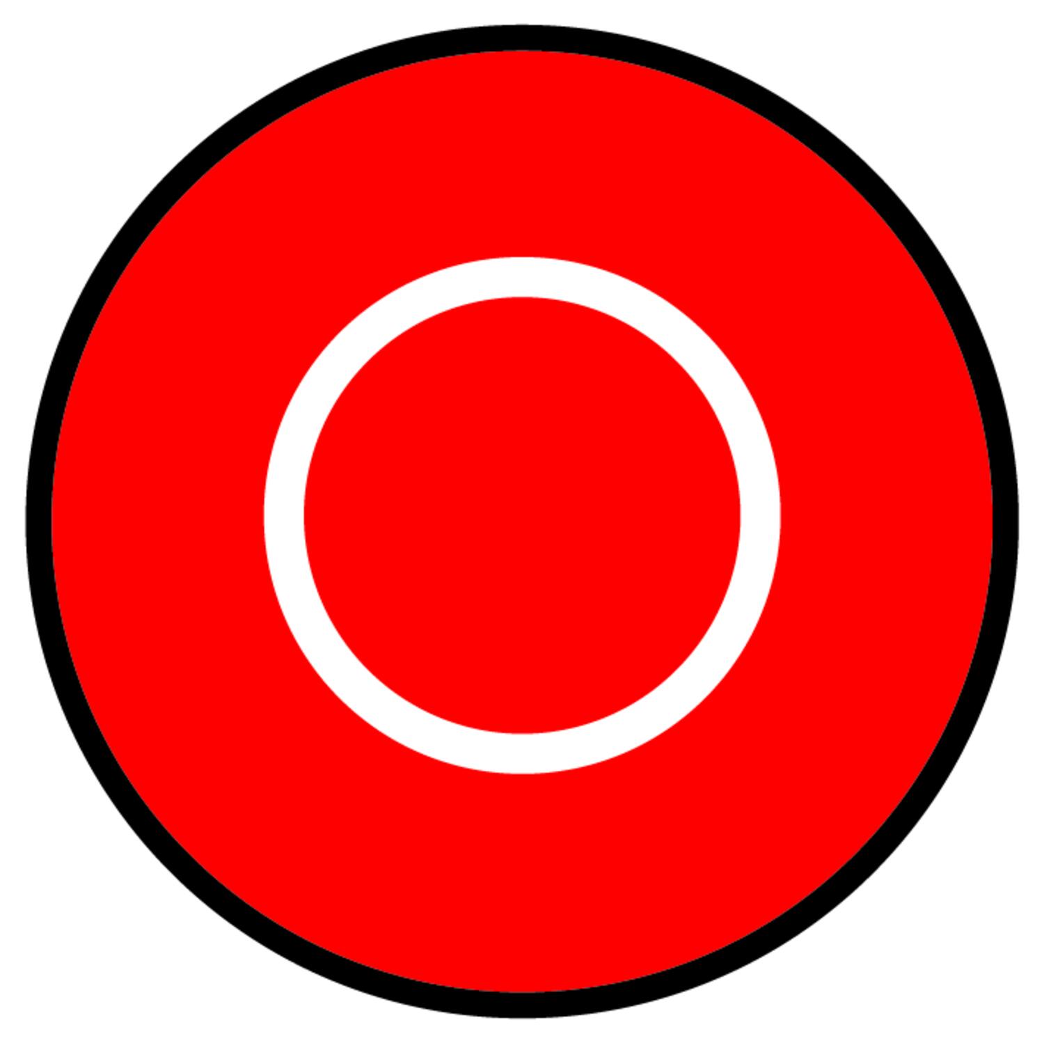 Rød front til trykkknapp 0