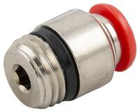 Rett kobling i messing og plast