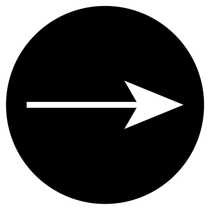 Svart front til trykknapp pil